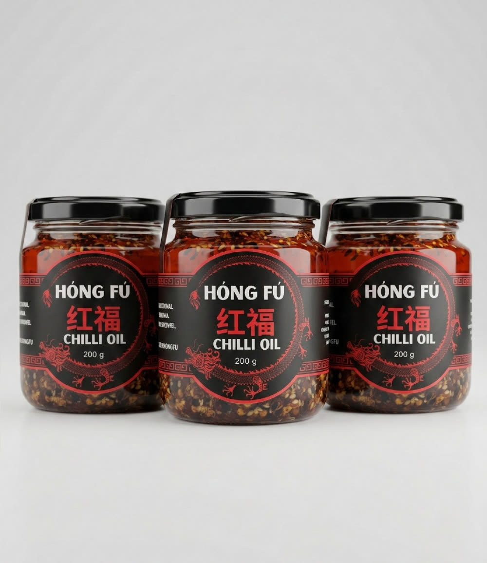 Kit Trio · 3 x Chilli Oil Hóng Fú 200 mL